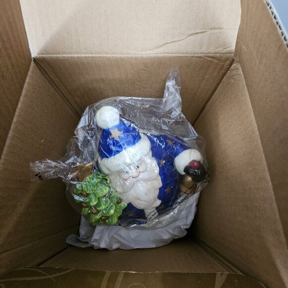 The Main Ingredients Vintage Christmas Santa Claus Ceramic And Glass Candy Jar - Picture 10 of 14